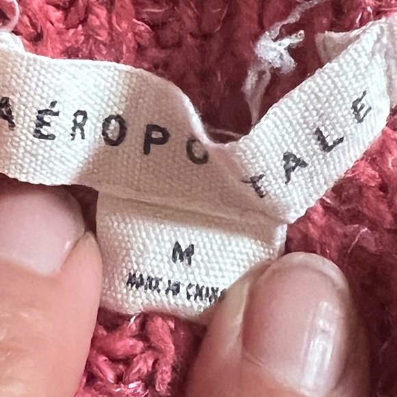 Aeropostale pink sweater with open cross cross back medium - Picture 3 of 3